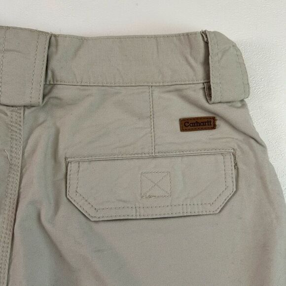 Carhartt Cargo Work Shorts Men’s 28 Khaki Beige Cotton Workwear Utility Pockets - Picture 5 of 11